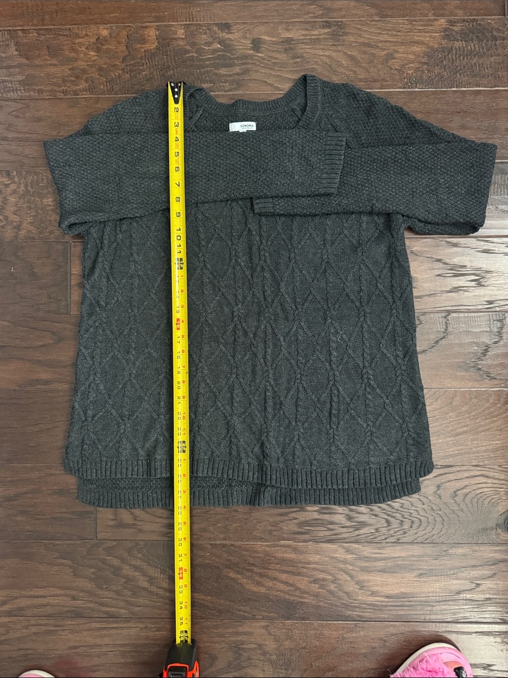 Sonoma Charcoal Cable V-Neck Sweater - Picture 5 of 7